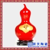 定制 景德镇中国红鱼尾瓶小花瓶摆件 工艺品 古典中国红红瓷