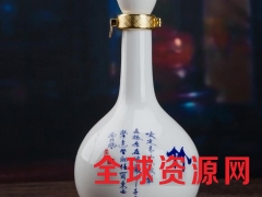 景德镇釉下青花陶瓷酒瓶一斤装特价销售，6元钱定做陶瓷酒瓶图3