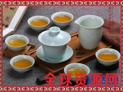 高档功夫茶具套装批发定制logo手绘青花玉瓷图3