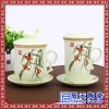 景德镇茶杯陶瓷带盖泡茶杯子家用青花瓷杯大容量办公室水杯