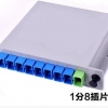 PLC分光器1分8 插片式光纤 插卡式分纤箱SC电信级