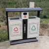 重庆市垃圾桶厂家直供冲孔垃圾箱 钢制垃圾桶型号2204