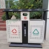 重庆木叶乡户外垃圾箱厂家直供 铁板垃圾箱 定做垃圾桶