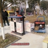 重庆垃圾桶厂家直供钢制垃圾桶 冲孔垃圾桶 哪里有卖