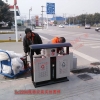 重庆垃圾桶厂家直供铁板垃圾箱 带烟灰缸垃圾桶 市政首选