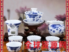景德镇高档陶瓷青花专业功夫茶具套装 礼品茶具定制图3