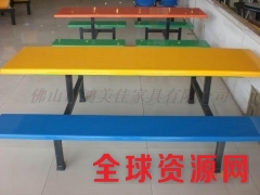 学校饭厅玻璃钢餐桌椅广东鸿美佳厂家提供尺寸和批发价格图2