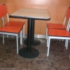 钢木简易餐桌椅定制，广东鸿美佳厂家提供钢木简易餐桌椅