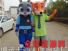 厂家直销卡通人偶服装疯狂动物城狐狸尼克兔子朱迪树懒羊市长图3