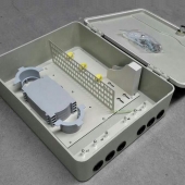 96芯SMC光纤分纤箱 直熔光纤盒室外防水壁挂箱ftth工程