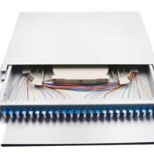 LC光纤配线架48芯24口满配尾纤ODF抽拉终端盒电信级
