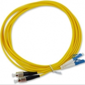 厂家直供LC-FC 3米单模双芯电信级光纤跳线 黄色