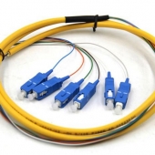 6芯SC多模束状尾纤光纤跳线束状尾缆62.5-125彩纤