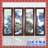景德镇名家四幅粉彩瓷板画春夏秋冬 现代中式挂画客厅装饰画