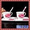 欧式高档金边小号下午茶咖啡杯具套装花红茶陶瓷整套礼品