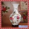 景德镇瓷简约客厅粉彩花瓶 现代时尚家居摆件工艺品
