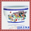 供应陶瓷鱼缸 手绘青花陶瓷大缸 陶瓷缸