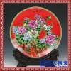 瓷盘摆件中式花鸟装饰盘子挂盘
