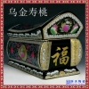 景德镇全手工彩绘陶瓷描金龙纹棺材