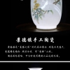半刀泥雕刻陶瓷花瓶 轻盈透明花瓶摆件 景德镇手工陶瓷花瓶