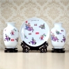景德镇陶瓷工艺品 陶艺三件套花瓶 家居装饰品摆件摆设