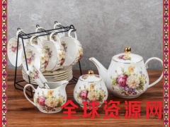 欧式陶瓷咖啡茶具创意客厅摆件现代简约下午茶茶具茶壶茶杯套装图2