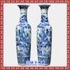 厂家定制古代名画图案陶瓷落地大花瓶 1.8米富贵招财大花瓶