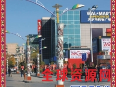 定做景德镇青花陶瓷灯柱  城市文明灯柱 市政景观灯柱图2