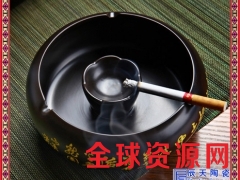 时尚实用客厅陶瓷烟灰缸创意个性大号欧式复古中式烟缸图2