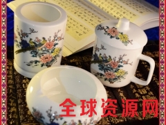 精品办公室实用摆件会议礼品套装茶杯烟灰缸笔筒图2