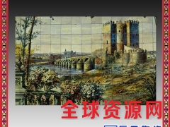 万里长城 陶瓷砖雕刻壁画 迎门墙 庭院企业背景墙 沁园春雪图2