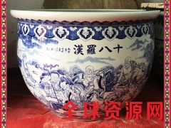 景德镇陶瓷鱼缸青花陶瓷大缸鲤鱼彩绘缸荷花缸泡澡洗浴图2