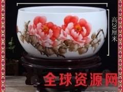 景德镇陶瓷聚宝盆乌龟缸水仙盆客厅家居装饰镇宅风水摆件图2