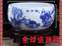 景德镇陶瓷聚宝盆乌龟缸水仙盆客厅家居装饰镇宅风水摆件图3