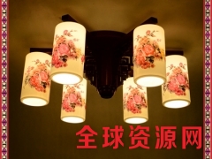 景德镇客厅餐厅灯实木艺中式灯具仿古灯饰陶瓷大厅灯图3