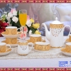 英式待客茶具纯白陶瓷咖啡具礼品套装