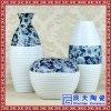 文艺现代彩釉陶瓷家居摆件陶艺三件套花瓶艺术花瓶花器