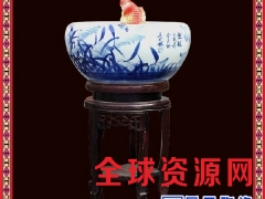 陶瓷流水落地摆件招财风水球立柱鱼缸喷泉加湿器开业礼品图2