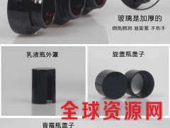 茶色斜肩瓶化妆品包装瓶化妆品水乳分装瓶膏霜分装瓶压泵瓶包材图3