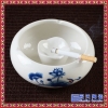 陶瓷灭烟器雪茄烟灰缸带盖 车载新款陶瓷烟缸 礼品烟盅