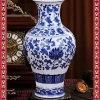 景德镇陶瓷花瓶客厅插花摆件透明现中式花瓶家居饰品工艺品