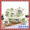 茶具套装整套陶瓷防烫双层杯功夫茶具青花瓷茶壶茶杯家用