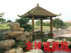 厂家佛山定制私家园林仿古凉亭 花园别墅防腐木凉亭观景平台护栏图1