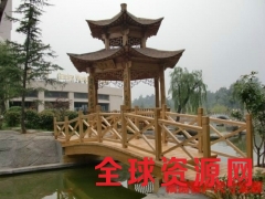 厂家佛山定制私家园林仿古凉亭 花园别墅防腐木凉亭观景平台护栏图3