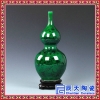 厂家定制颜色釉翡翠绿鱼趣梅瓶陶瓷摆件花瓶