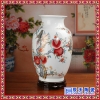 厂家定制手绘粉彩瓷富贵图陶瓷花瓶装饰客厅粉彩瓷花瓶