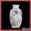 景德镇陶瓷手工粉彩半刀泥花瓶中式家居装饰创意摆件