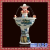 景德镇陶瓷喷泉流水器立柱摆设家居风水轮装饰品客厅工艺品摆件