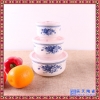 日式简约陶瓷碗带盖密封大汤碗带把家用饭盒保鲜碗学生餐具