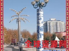 厂家直销陶瓷灯柱 草坪街道灯柱 景点陶瓷灯柱 公园摆设图1